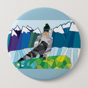 Snowboarder Pin (customise back colour!)