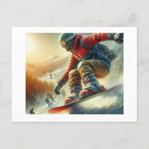 Snowboarder,  postcard