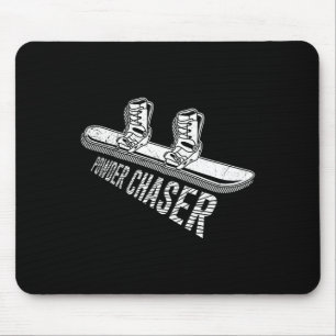 Snowboarder Powder Chaser Funny Snowboarding Child Mouse Mat