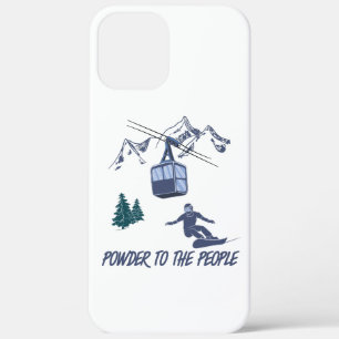 Snowboarder Power to The People Ski Resort iPhone 12 Pro Max Case
