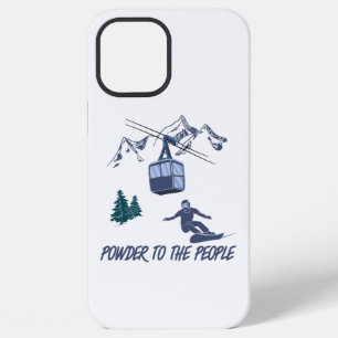 Snowboarder Power to The People Ski Resort iPhone 12 Pro Max Case