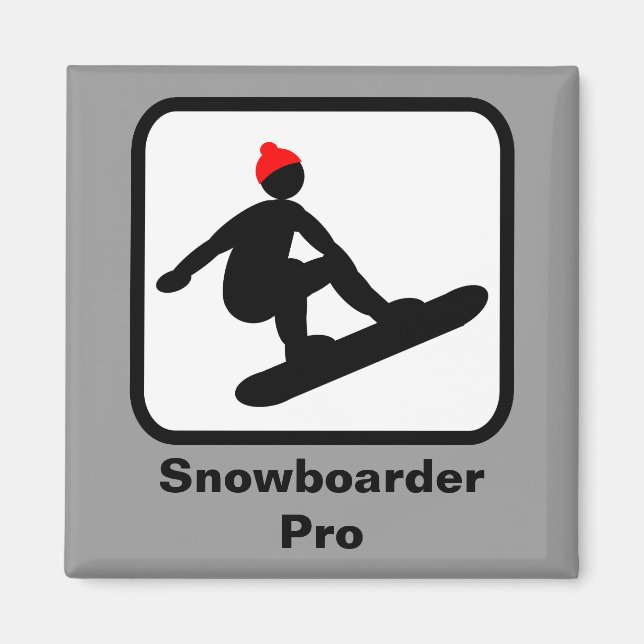 Snowboarder Pro Magnet (Front)
