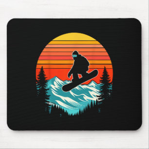 Snowboarder Retro Snowboarding Snowboard Extreme S Mouse Mat