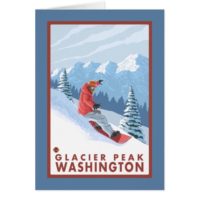 Snowboarder Scene - Glacier Peak, Washington (Front)