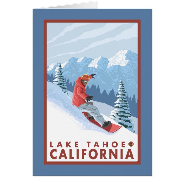 Snowboarder Scene - Lake Tahoe, California (Front)