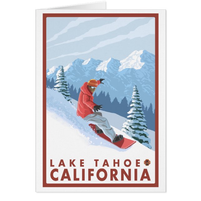 Snowboarder Scene - Lake Tahoe, California (Front)