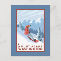 Snowboarder Scene - Mount Adams, Washington