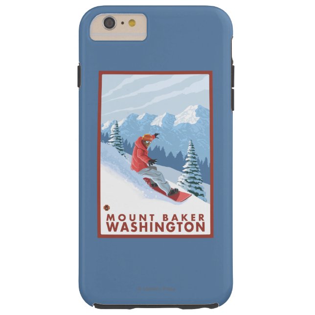 Snowboarder Scene - Mount Baker, Washington Case-Mate iPhone Case (Back)