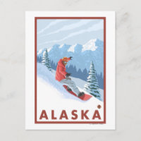 Snowboarder Scene- Vintage Travel Poster 2