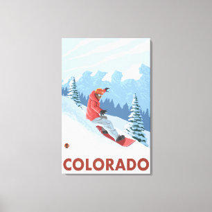 Snowboarder SceneColorado Canvas Print