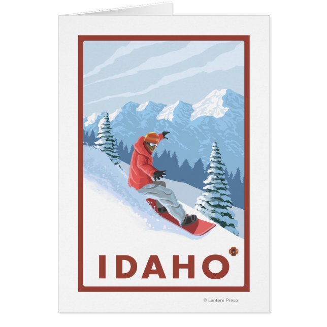 Snowboarder SceneIdahoVintage Travel Poster (Front)