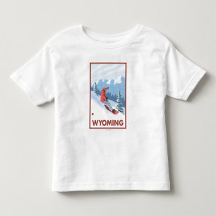 Snowboarder SceneWyoming Toddler T-Shirt
