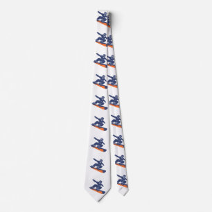 Snowboarder silhouette - Choose background color Tie