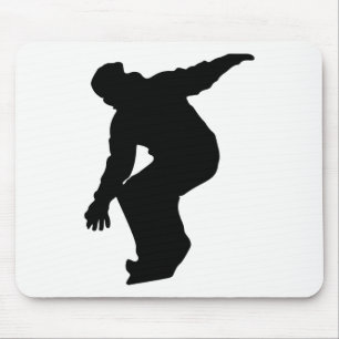 Snowboarder Silhouette Mouse Mat