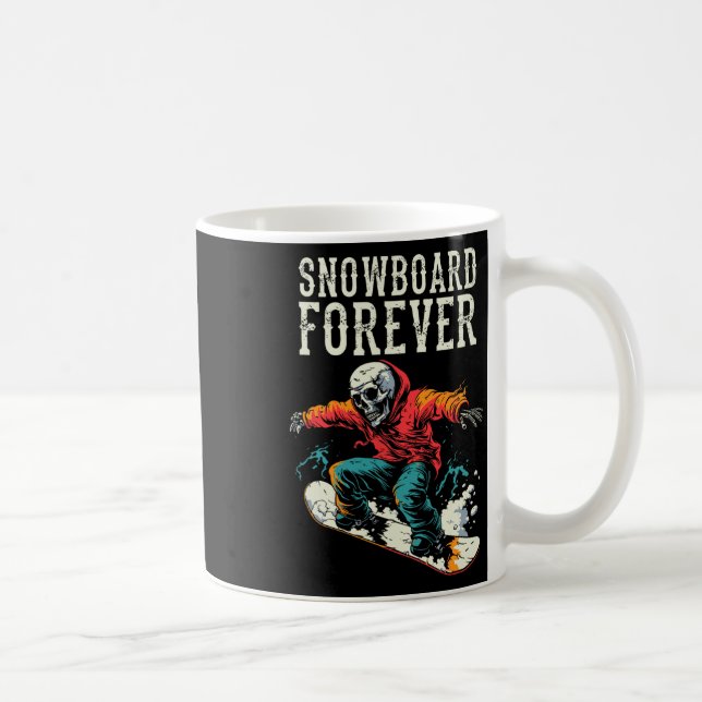 Snowboarder Skeleton - Snowboarding Winter Sports  Coffee Mug (Right)