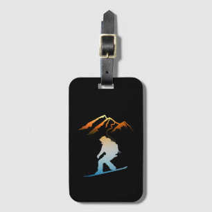 Snowboarder, Ski, Snowboard Luggage Tag
