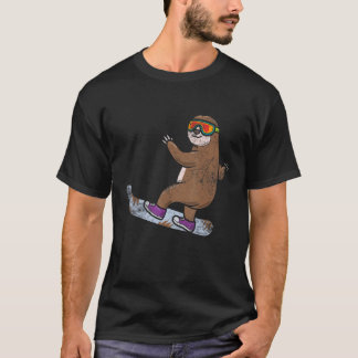 Snowboarder Sloth  Snowboarding Snow Winter Sport  T-Shirt