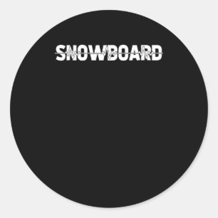 Snowboarder Snowboard Winter Sports - Ekg Heartbea Classic Round Sticker