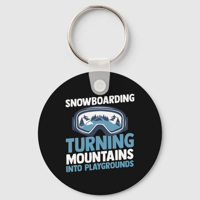 Snowboarder Snowboarding 3  Key Ring (Front)