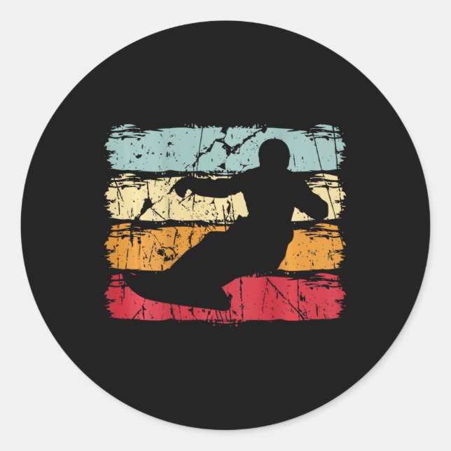 Snowboarder Snowboarding Ski Vacation Snowboard Gi Classic Round Sticker (Front)