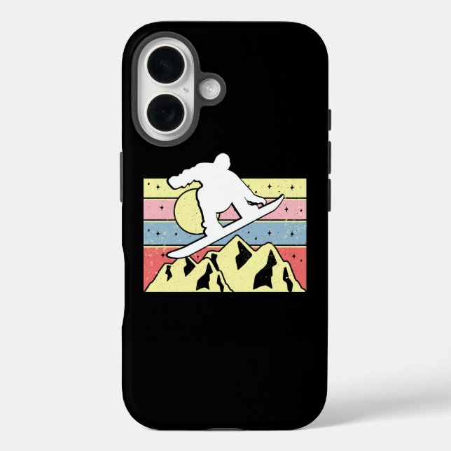 Snowboarder Snowboarding Snowboard Retro Case-Mate iPhone Case (Back)