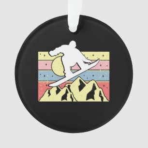 Snowboarder Snowboarding Snowboard Retro Ornament