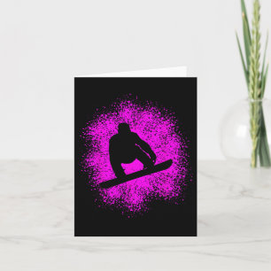 Snowboarder Snowboarding Women Men Card