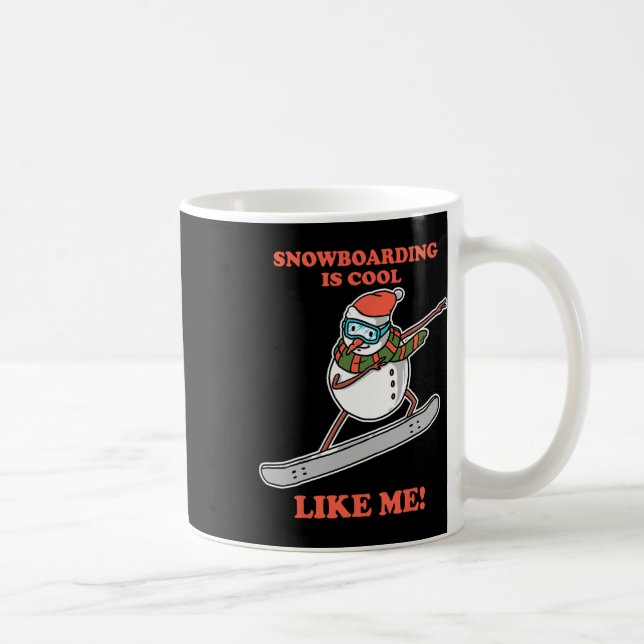 Snowboarder Snowman Snowboard Snowboarding  Coffee Mug (Right)
