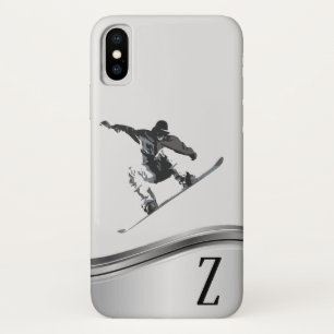 Snowboarder Sports Snowboard Monogram iPhone X Case