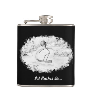 Snowboarder Stickman Flask