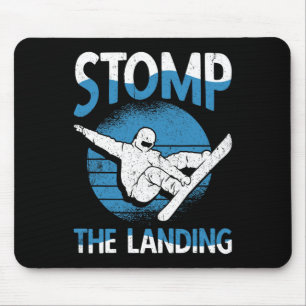 Snowboarder Stomp The Landing Ski Resort Snowboard Mouse Mat