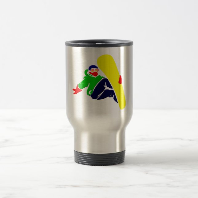 Snowboarder Travel Mug (Center)