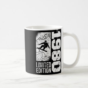Snowboarder Vintage 1980 Birthday Snowboarding Sno Coffee Mug