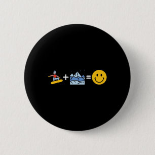 Snowboarder - Winter Sports Snowboarding Snowboard 6 Cm Round Badge