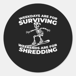 Snowboarder - Winter Sports Snowboarding Snowboard Classic Round Sticker