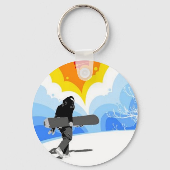 Snowboarders Horizon Keychain (Front)