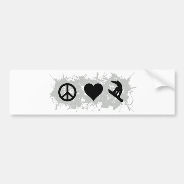 Snowboarding 1 bumper sticker (Front)