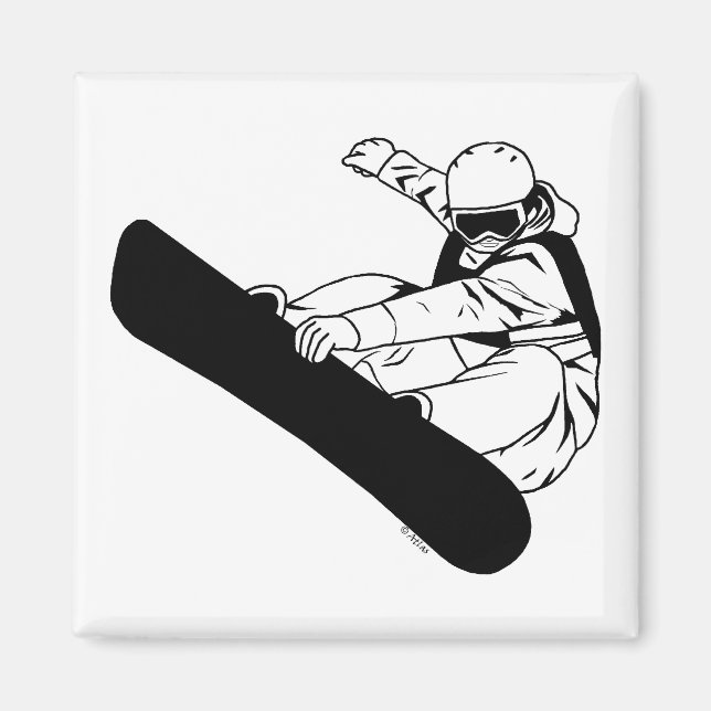 Snowboarding 3 magnet (Front)