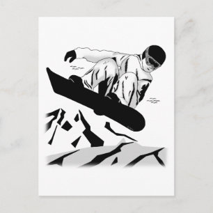 Snowboarding 5 postcard