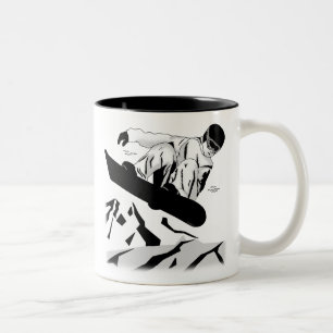 Snowboarding 5 Two-Tone coffee mug