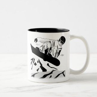Snowboarding 5 Two-Tone coffee mug