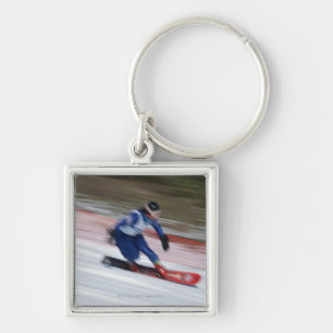 Snowboarding 9 key ring