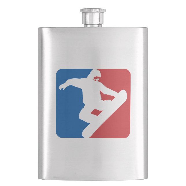 Snowboarding All Star Hip Flask (Front)