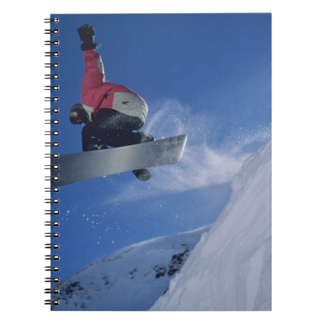 Snowboarding at Snowbird Resort, Utah (MR) Notebook (Front)