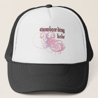 Snowboarding Babe Trucker Hat