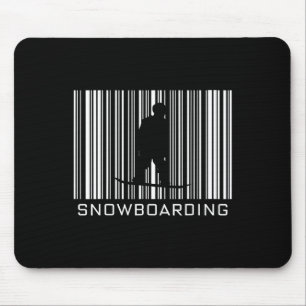 Snowboarding Barcode Hob Mouse Mat