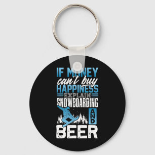 Snowboarding Beer Lover Facts Gift Snowboard Snowb Key Ring