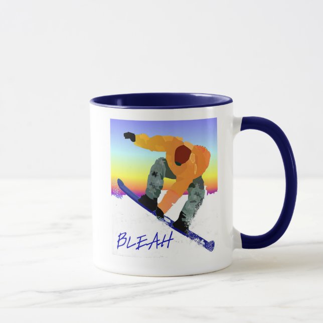 Snowboarding Bleah Mug (Right)
