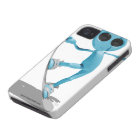 Snowboarding Blue Alien iPhone 4/4s Case