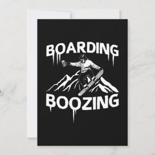 Snowboarding Boozing Invitation